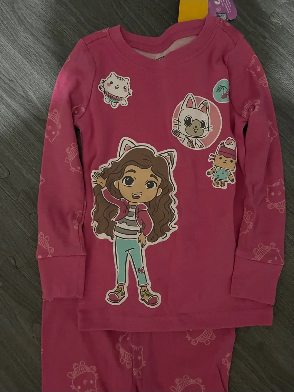 Girls Pink Character Sleep Set - Long Sleeve Top & Pants